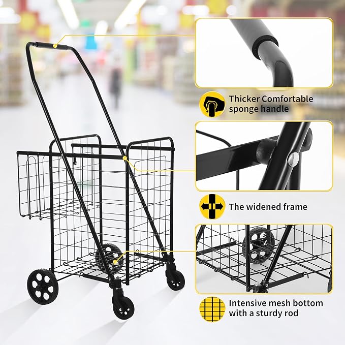 BIEAMA Folding Shopping Cart - Image 5