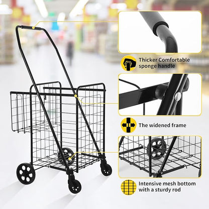 BIEAMA Folding Shopping Cart - Image 5