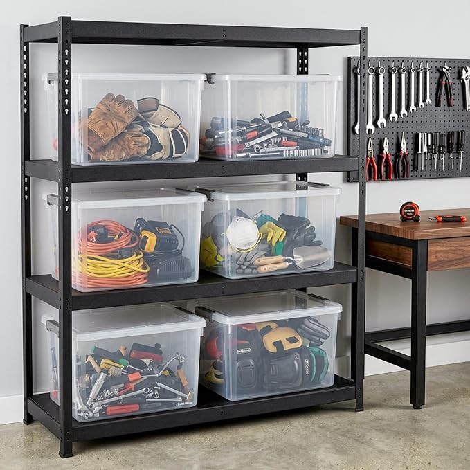Citylife 6 Packs 44.4 QT Plastic Storage Bins - Image 8