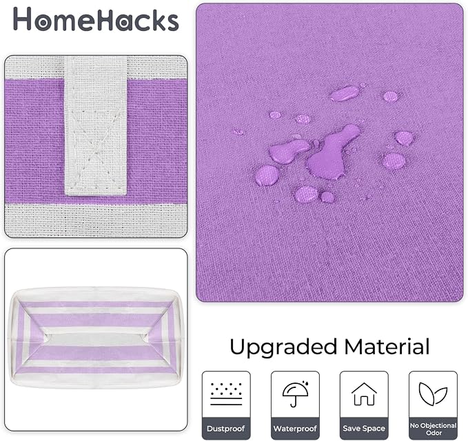 HomeHacks 2 Pack Large Laundry Baskets, Waterproof, Freestanding Laundry Hampers - Image 4