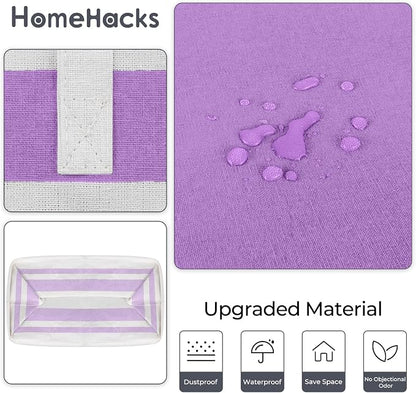 HomeHacks 2 Pack Large Laundry Baskets, Waterproof, Freestanding Laundry Hampers - Image 4