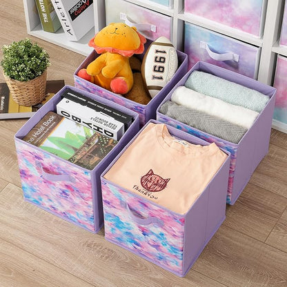 Stero Fabric Storage Cubes, 6 Pack Foldable Storage Bins - Image 5