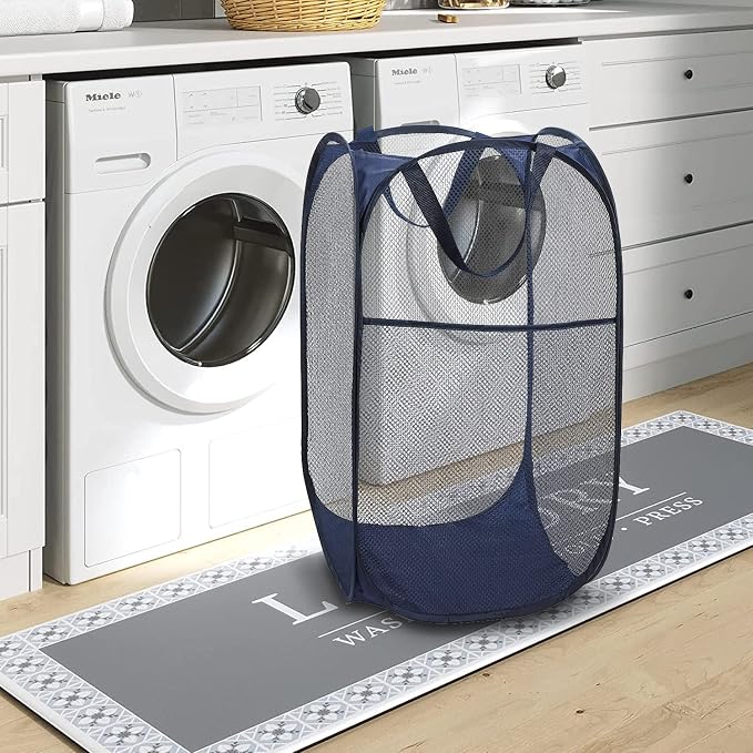 BATTOO Deluxe Strong Mesh Pop up Laundry Hamper Basket - Image 6