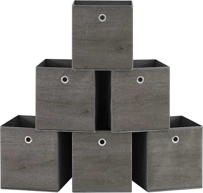 SONGMICS Storage Cubes, Foldable Fabric Storage Bins, 10.2 x 10.2 x 11 Inches by Unknown