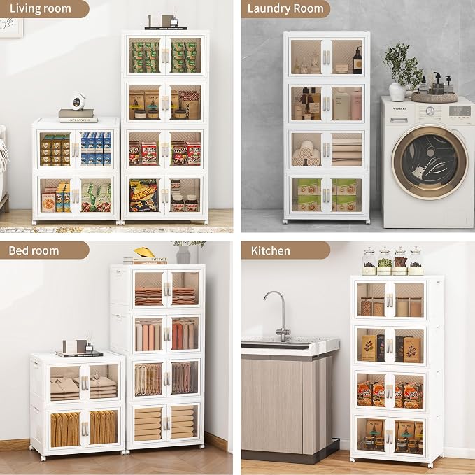 Large Clear Stackable Storage Bins - Image 7