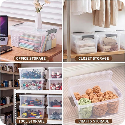CITYLIFE 6 Packs 17 QT Plastic Storage Bins - Image 5