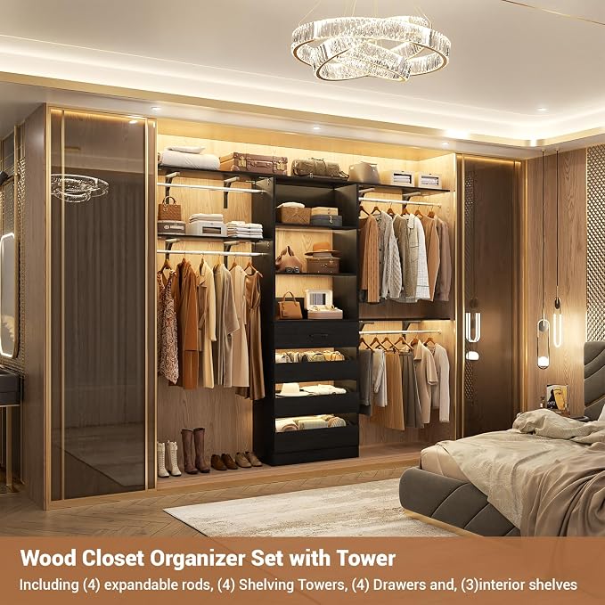 Aheaplus Closet System, 8FT Closet Organizer - Image 5