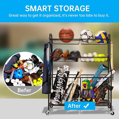 Kinghouse Garage Sports Equipment Organizer, Ball Storage Rack, Toy Storage - Image 5