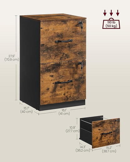 VASAGLE 2 Drawers File Cabinet - Image 3