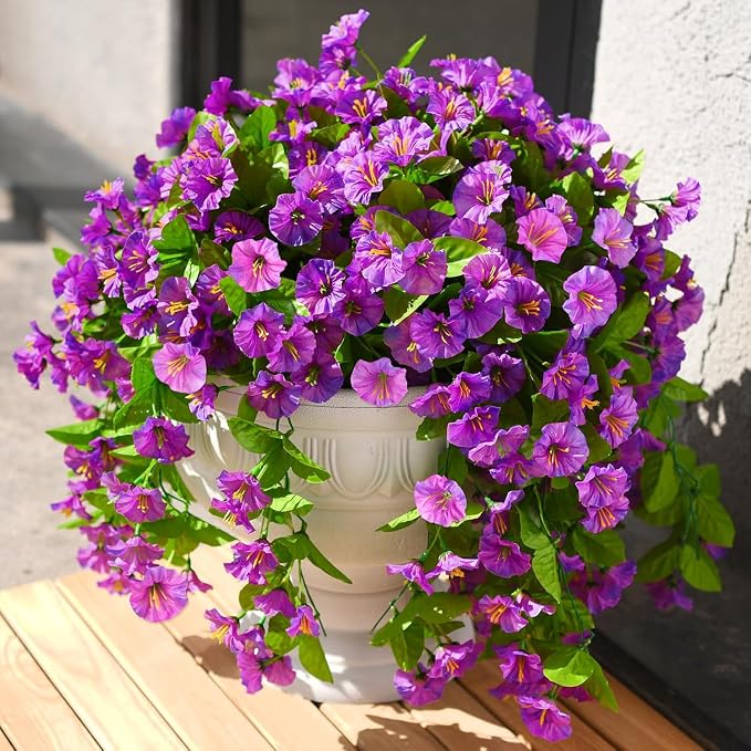INQCMY Artificial Flowers for Outdoor Spring Summer Decoration Faux Silk - Image 6
