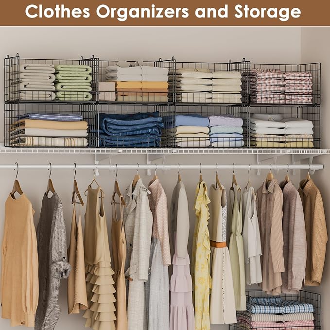 Yociyoga 3-Tier Stackable Closet Organizers and Storage Shelves, Foldable - Image 6