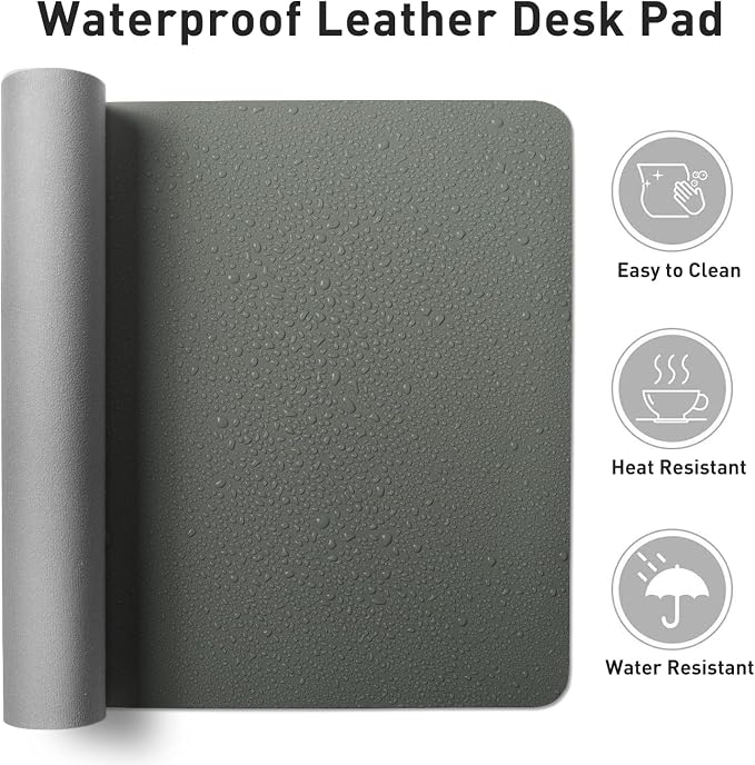 Aothia Leather Desk Pad Protector, Large Mouse Pad, Office Desk Mat, Non-Slip - Image 6