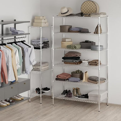 24" Deep x 48" Wide x 86" Height Wire Shelving Kit | 6-Tier | NSF Commercial - Image 2