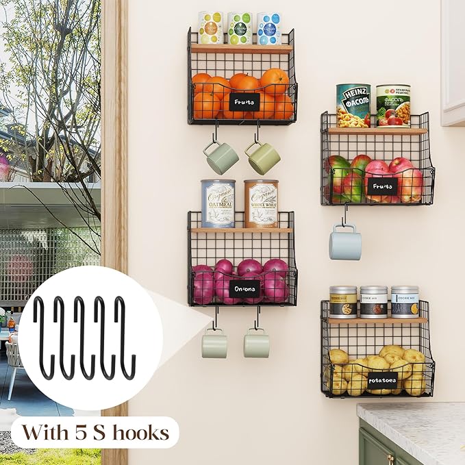 4 Pack Fruit Basket for Kitchen - Image 3