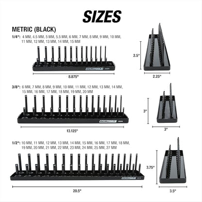OEMTOOLS 22238 6 Piece SAE and Metric Socket Tray Set, SAE and Metric Socket - Image 9