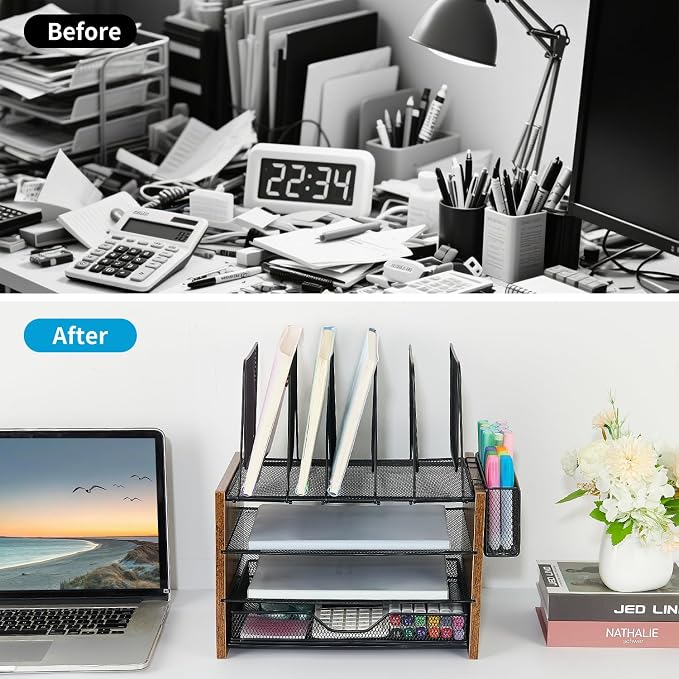 OPNICE Desk Organizer, 4-Tier Desktop File Organizer - Image 5