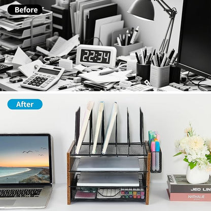 OPNICE Desk Organizer, 4-Tier Desktop File Organizer - Image 5