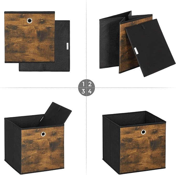 SONGMICS Storage Cubes, Foldable Fabric Storage Bins, 11.8 x 11.8 x 11.8 Inches - Image 5