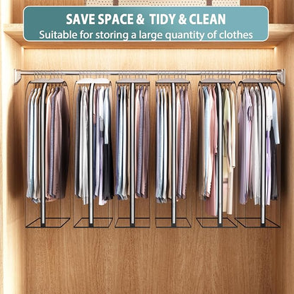 Liuoud Clear Garment Bags for Hanging Clothes10” Gusseted, Suit Bags for Closet - Image 6