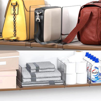 Clear Acrylic Shelf Dividers for Closet Organization - Image 5