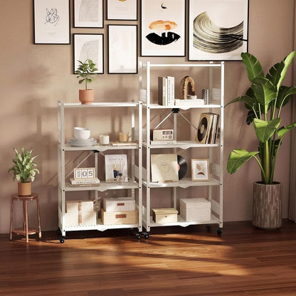 WORKPRO 5-Tier Folding Shelf, No-Assembly Metal Storage Rack - Image 2