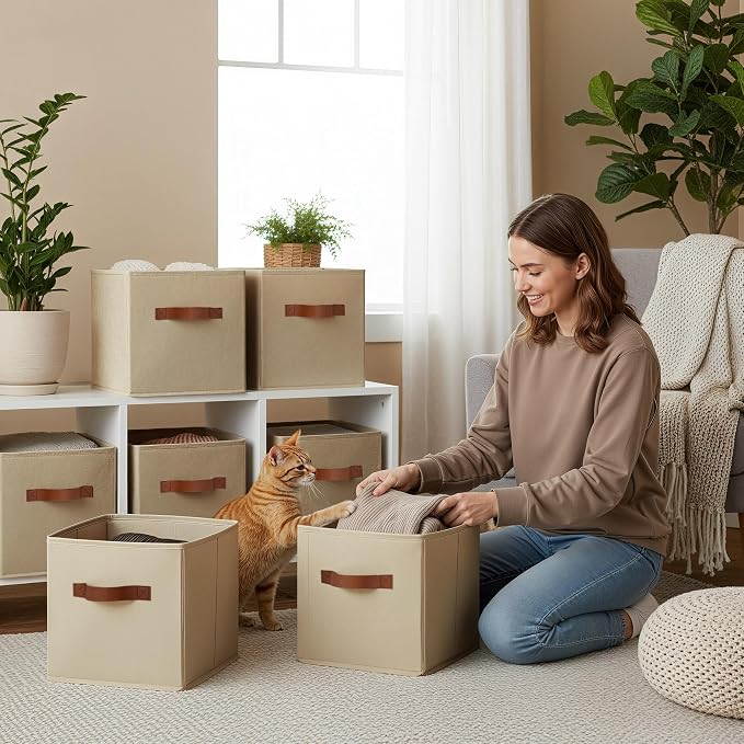 GRANNY SAYS Cube Storage Bins, 11 Inch Cube Storage Organizer - Image 2