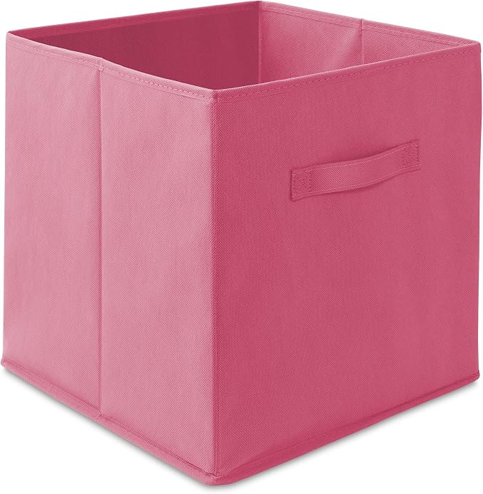 Casafield Set of 6 Collapsible Fabric Cube Storage Bins, Hot Pink - Image 2