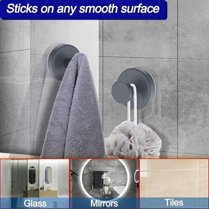 Bntuk Suction Cup Hooks for Shower, Removable Towel Hooks for Bathroom Window - Image 3