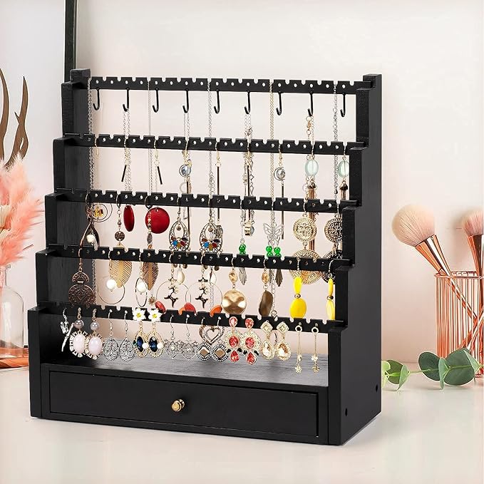 Pinzoveco Earring Organizer, 5 Layer Earring Holder Organizer - Image 7