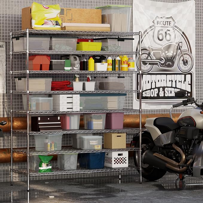 24" Deep x 60" Wide x 74" Height Wire Shelving Kit | 8-Tier | NSF Commercial - Image 5