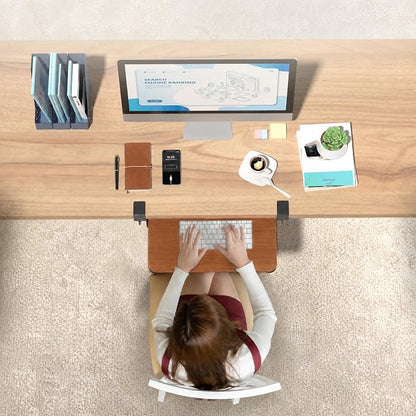 BONTEC KMT01-PJ Under Desk Keyboard Tray, Pull-Out Keyboard & Mouse Platform - Image 2