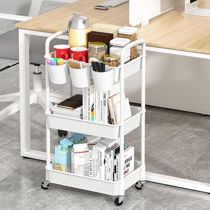 MOYIPIN 3-Tier Plastic Rolling Utility Cart - Image 4