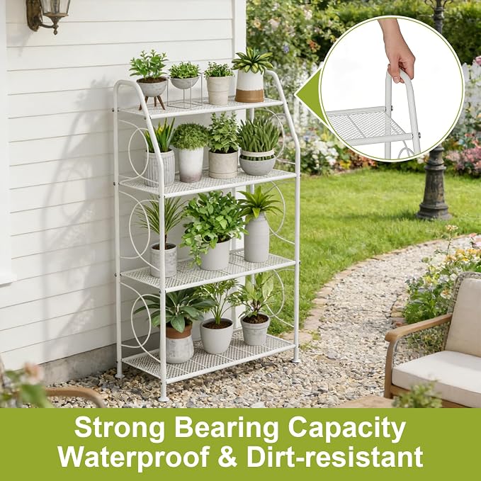 VyGrow Plant Stand, 4 Tier Plant Shelf - Image 4