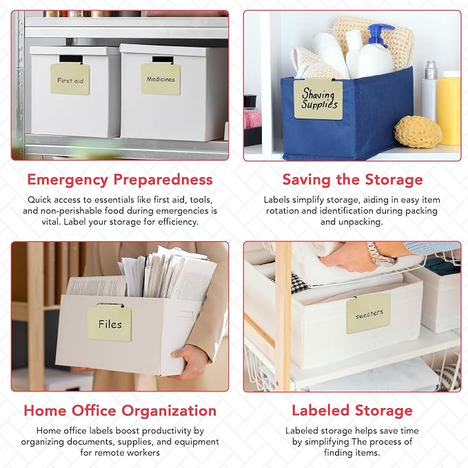 Labels for Storage Bins | Metal Storage Bin Clips - Image 6