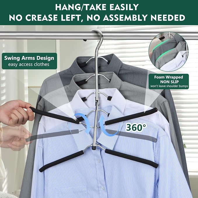 DOIOWN Space Saving 6 Tier Coat Hangers - Image 5