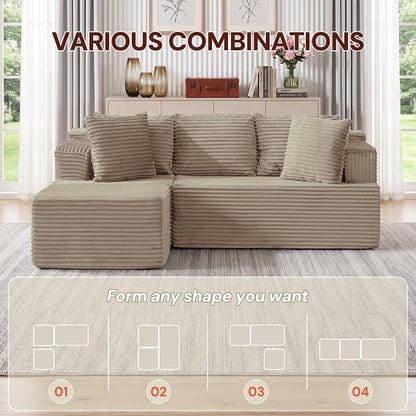 Korser Boneless Couches for Living Room, Cloud Couch Sectional - Image 5