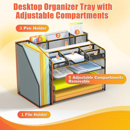Docnest 4 Tier Mesh Desk Organizer - Image 4