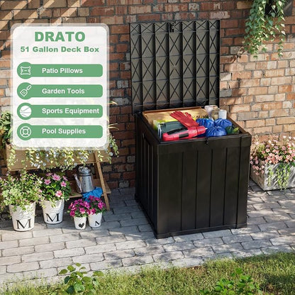 DRATO 50 Gallon Deck Box, Outdoor Storage Box - Image 2
