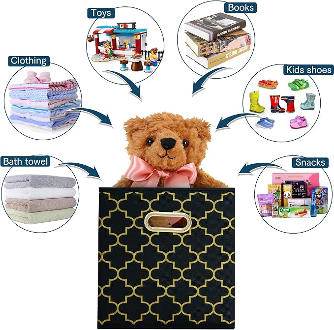 Fabric storage bins Cubes, Fabric Cube Organizer - Image 3