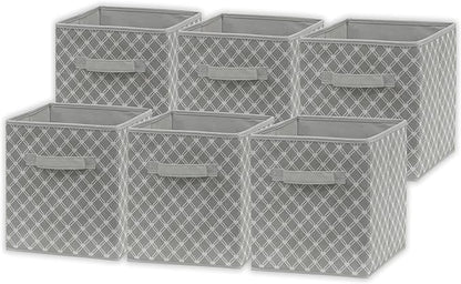 Simple Houseware 11-Inch Foldable Cube Storage Organizer Bin, Geometric Grey by SimpleHouseware
