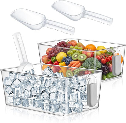 Havawish 2 Set Clear Ice Storage Bin Bucket by Havawish