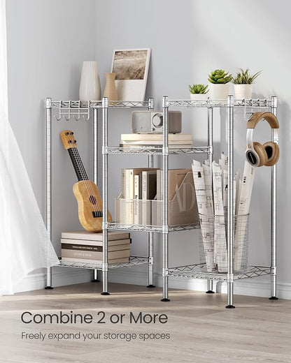 SONGMICS Storage Shelf, Bathroom Shelf, removable hook, extendable design - Image 5