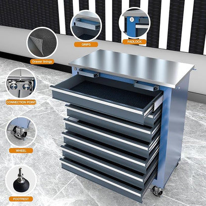 LARBANKE 3 Different Types Tool Chest Combination, Rolling Tool Chest - Image 5