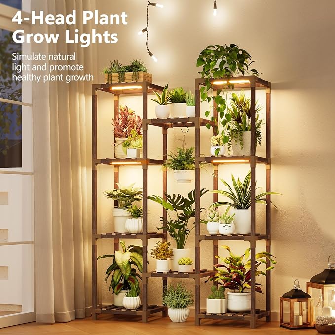 Uneedem Plant Stand with Grow Light - Image 2
