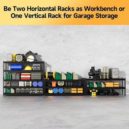 5-Tier 60" W X 20" D X 72" H Storage Shelves 2500LBS Metal Garage Shelving - Image 6