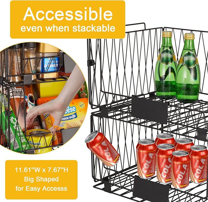 2 PACKS XXL Kitchen Organization and Storage Pantry Baskets, Fruit & Vegetable - Image 4