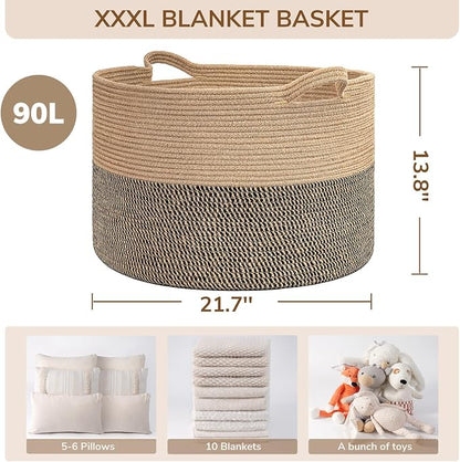 INDRESSME Extra Large Woven Baskets - Image 4