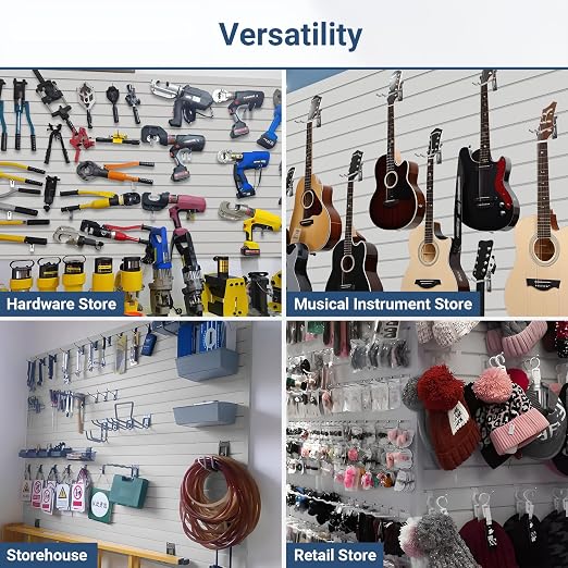 Slatwall Panel 4 FT x 2 FT, Interlocking Slat Wall Paneling, Wall Mounted PVC - Image 6