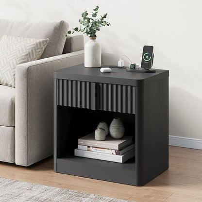 Fluted Nightstand Set of 2 - Image 2