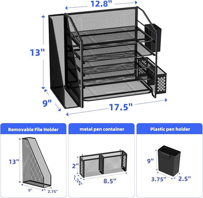 Simple Trending 5-Tier Desk File Organizer - Image 4